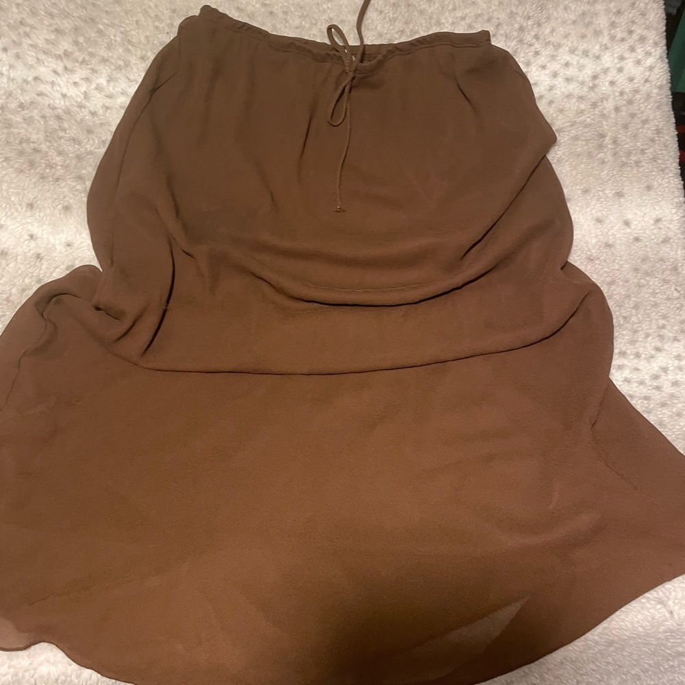 Brown Fairycore midi skirt